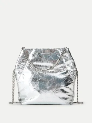 Small metallic Slouch bag in Silver