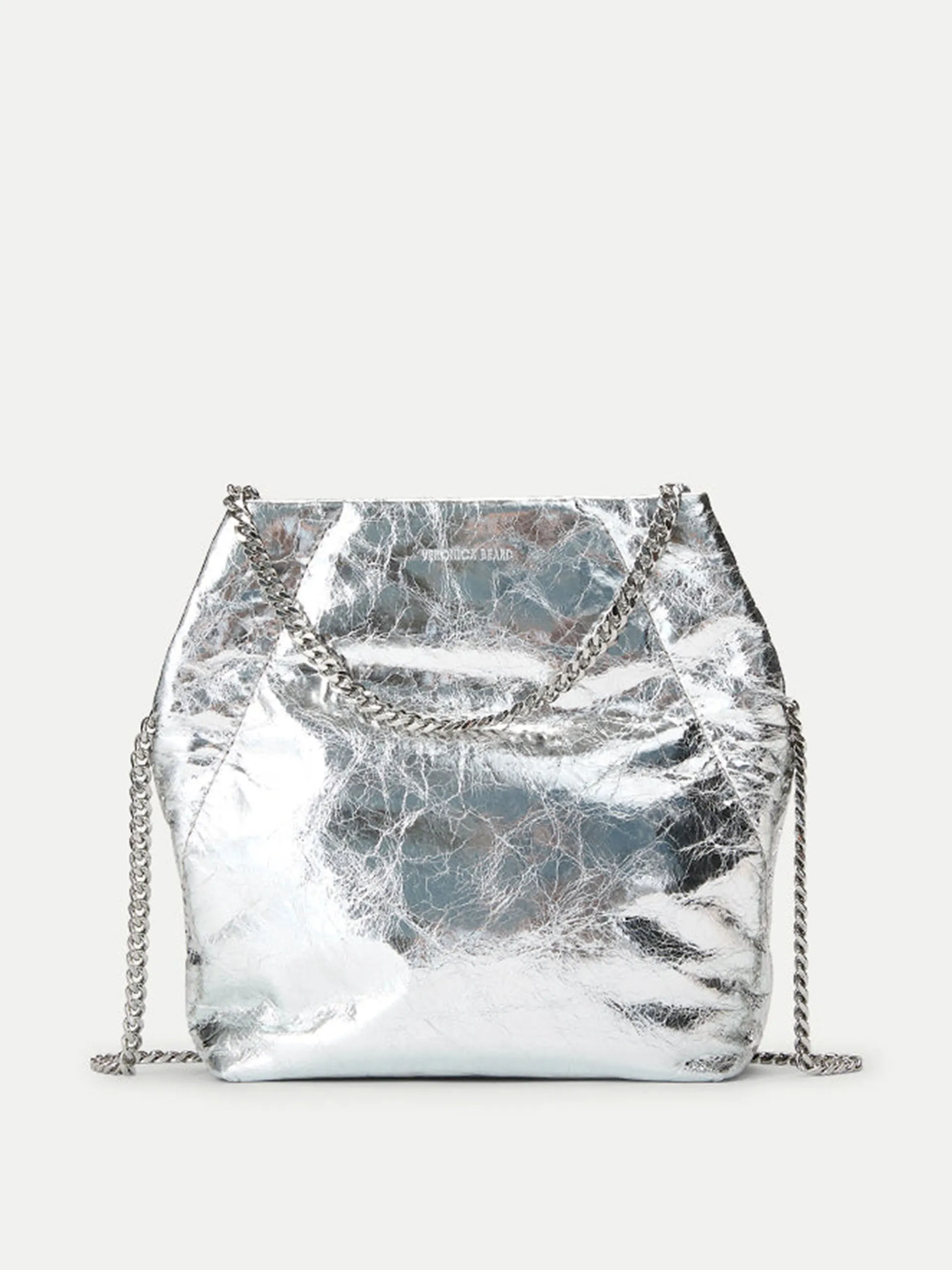 Small metallic Slouch bag in Silver