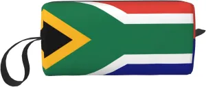 South African flag print Travel Cosmetic Bag Gifts for Women Portable Make Up Bags for Women Mother Sister
