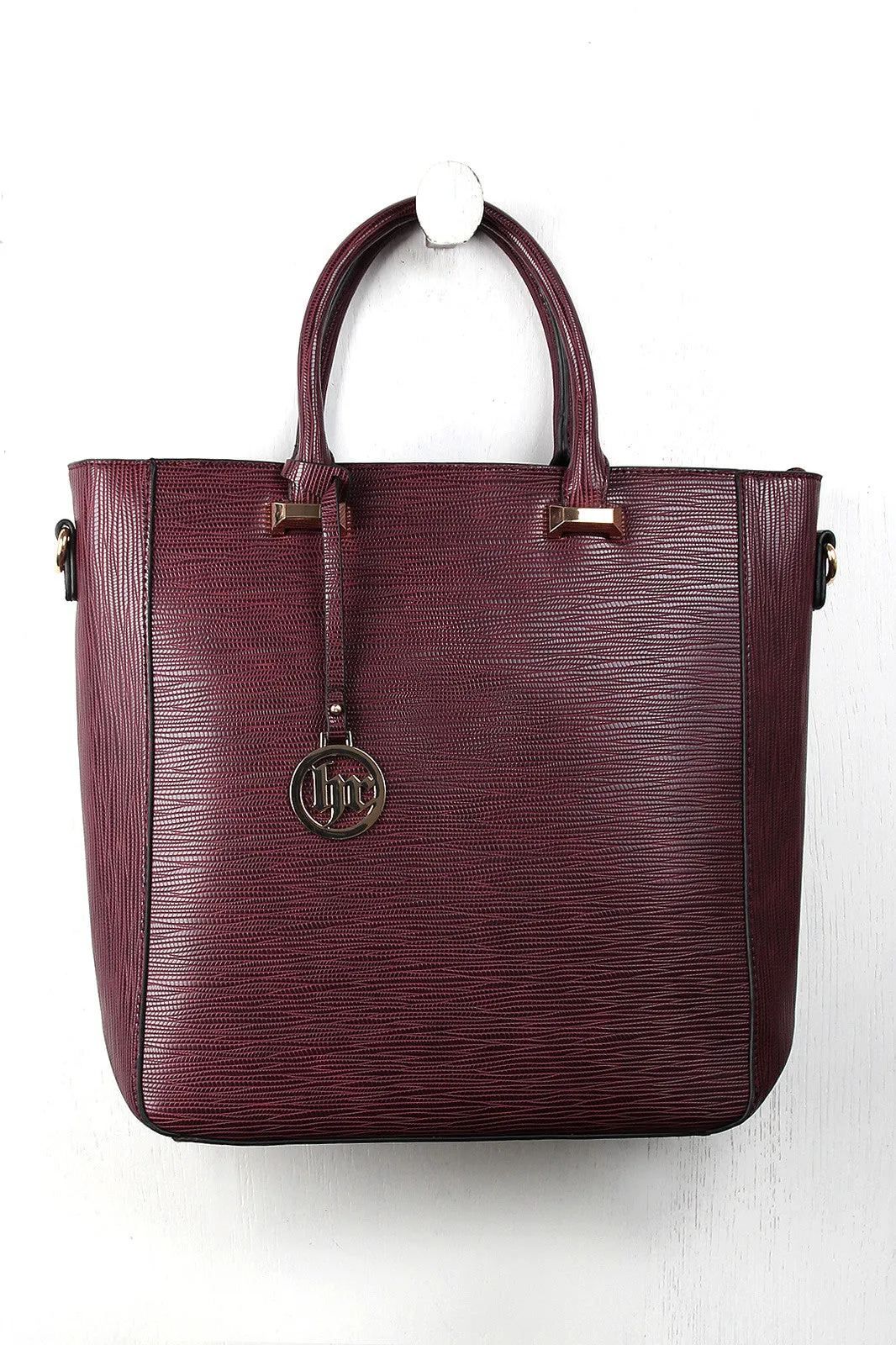 Specialized options Vegan Striated Bag Smart Leather Tote