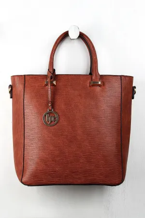 Specialized options Vegan Striated Bag Smart Leather Tote