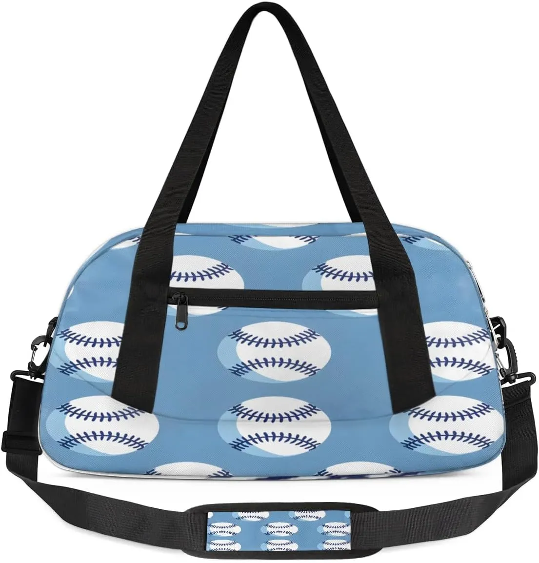 Sport Duffel Bag Baseballs Print Kids Gym Bag Weekender Overnight Bags for Boys Girls Teens Carry On Workout Travel Bag
