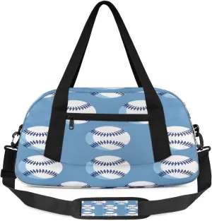 Sport Duffel Bag Baseballs Print Kids Gym Bag Weekender Overnight Bags for Boys Girls Teens Carry On Workout Travel Bag