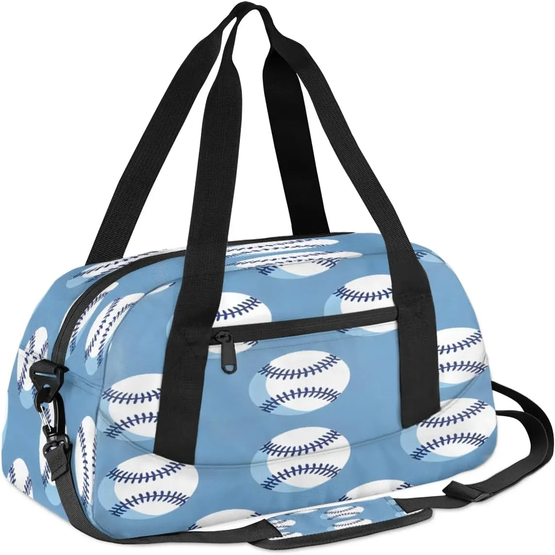 Sport Duffel Bag Baseballs Print Kids Gym Bag Weekender Overnight Bags for Boys Girls Teens Carry On Workout Travel Bag