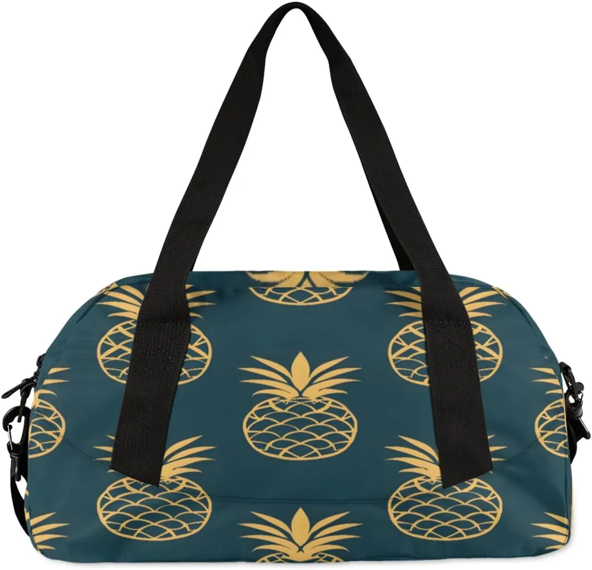 Sport Duffel Bag Cute Pineapples Print Kids Gym Bag Weekender Overnight Bags for Boys Girls Teens Carry On Workout Travel Bag