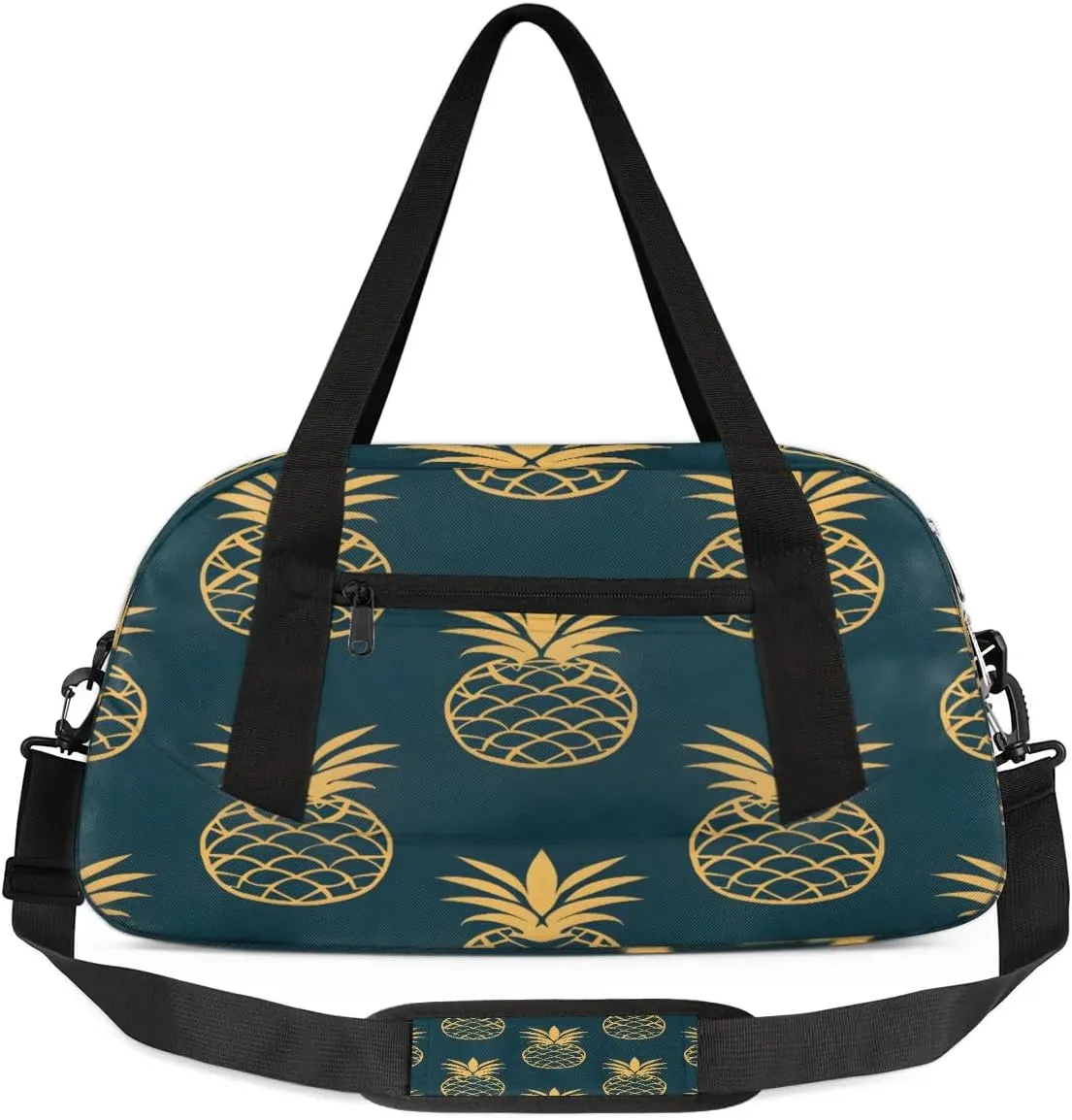 Sport Duffel Bag Cute Pineapples Print Kids Gym Bag Weekender Overnight Bags for Boys Girls Teens Carry On Workout Travel Bag