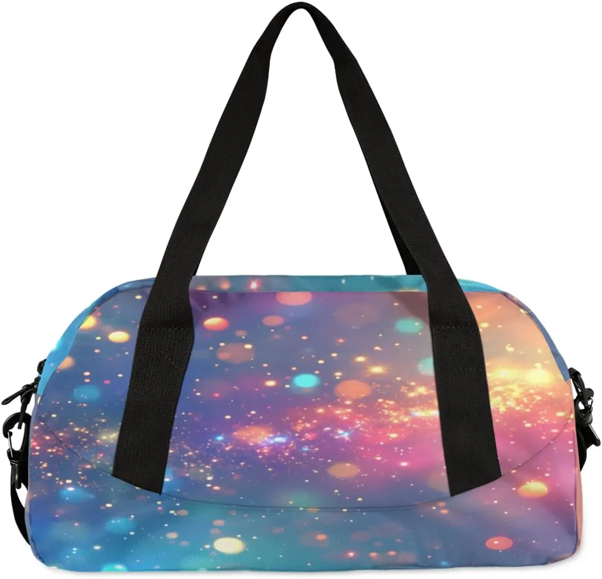 Sport Duffel Bag Rainbow Color Print Kids Gym Bag Weekender Overnight Bags for Boys Girls Teens Carry On Workout Travel Bag