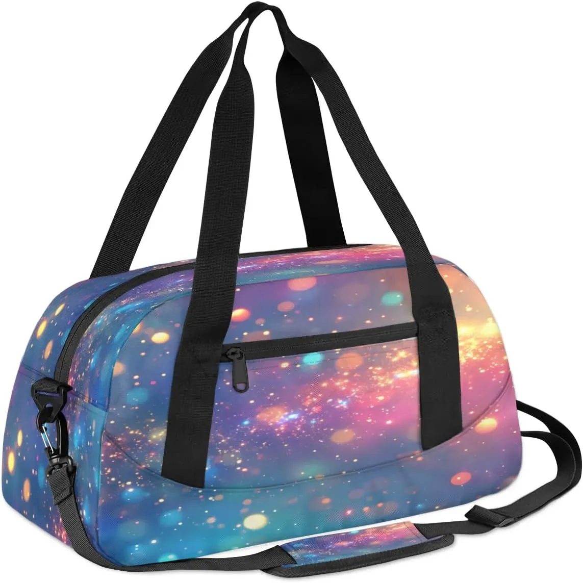 Sport Duffel Bag Rainbow Color Print Kids Gym Bag Weekender Overnight Bags for Boys Girls Teens Carry On Workout Travel Bag