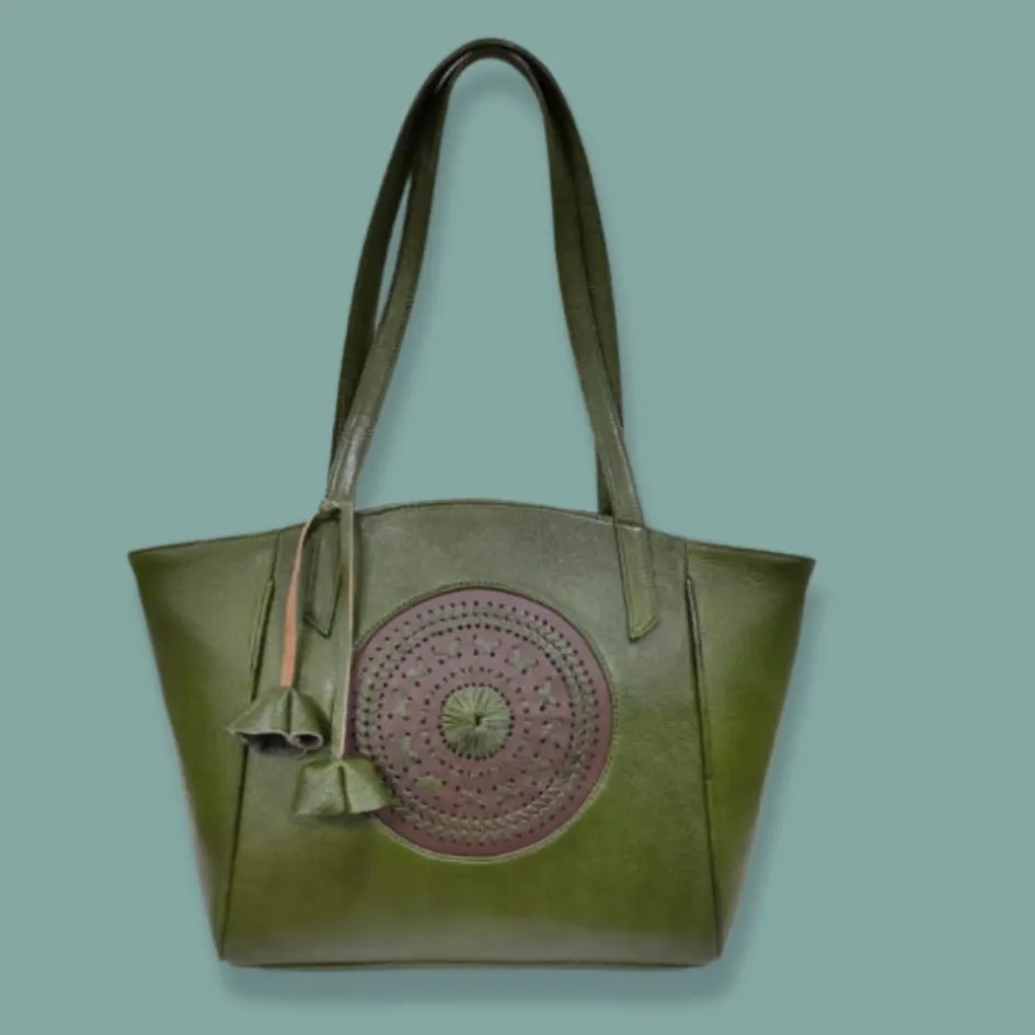 Starco Genuine Leather Women's Tote Bag -7