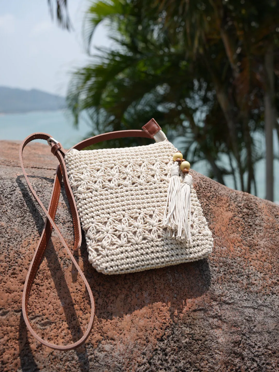 Strap Shoulder White Boho Massive discount Chic Daily special Mini Bag Leather