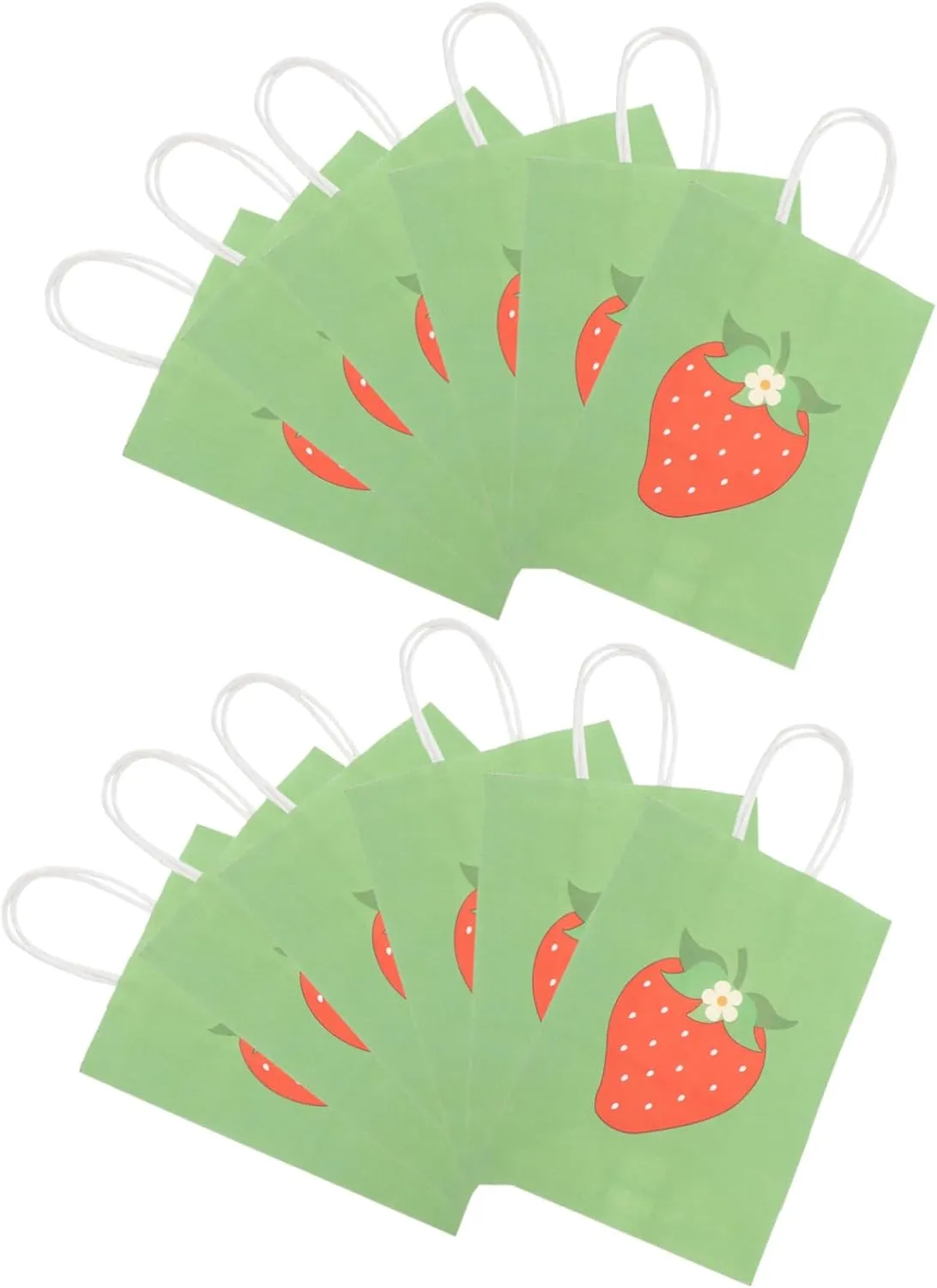 Strawberry Party Favor Boxes 12pc Paper Snack Bags for Decorations Decor Purse Party Favor Bags