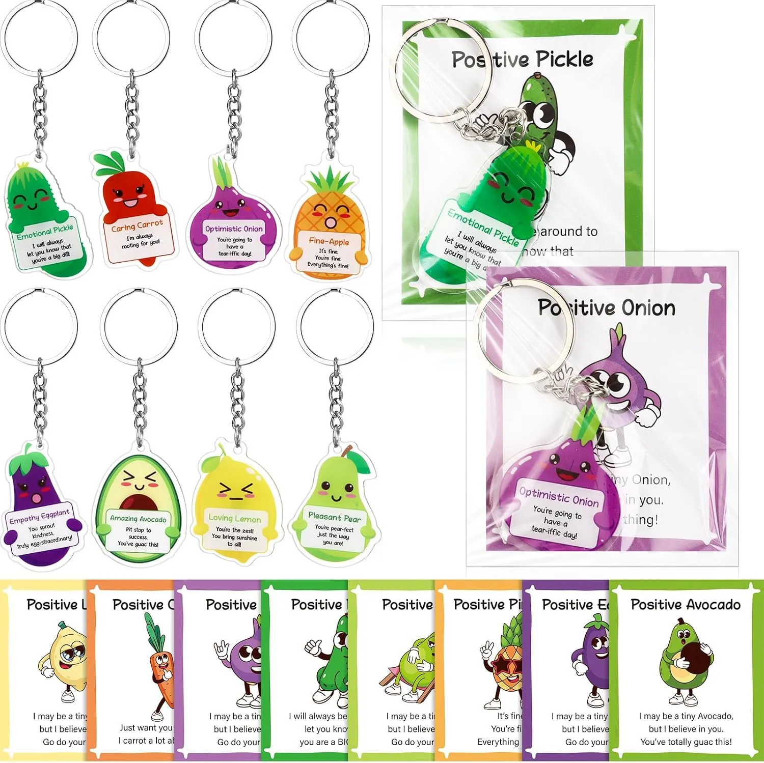 Sureio CNA Week Gift Emotional Support Pickle Keychain End of School Year Grad Gift for Student Employee Teacher Appreciation