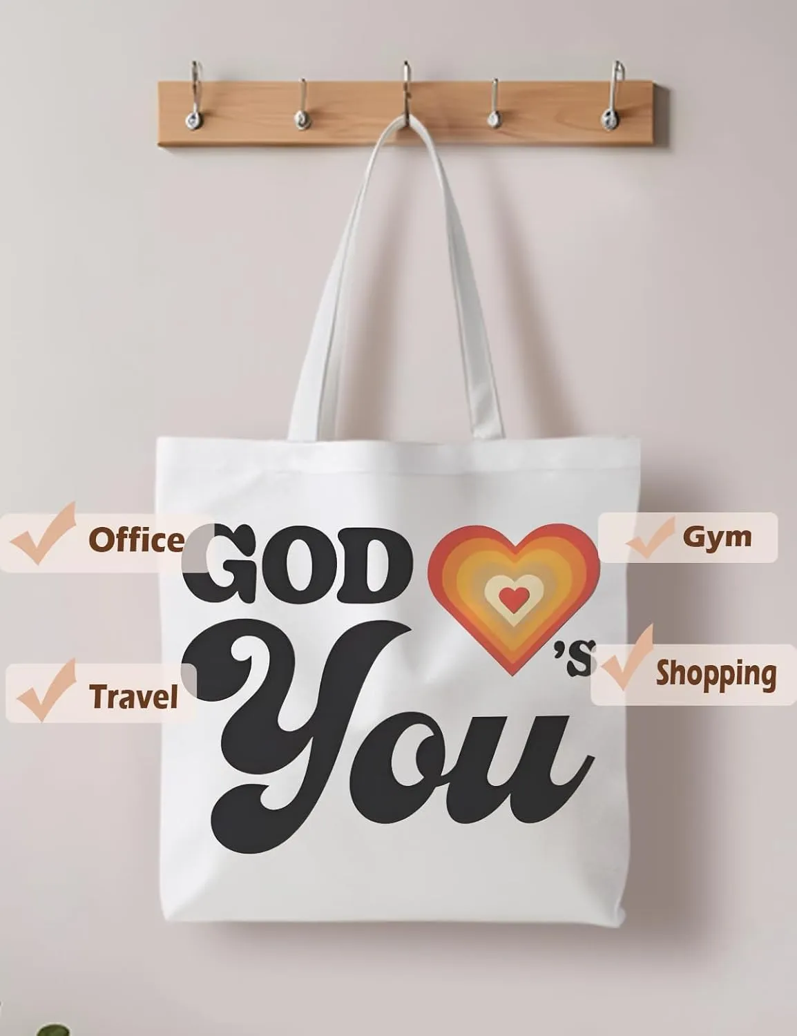 Tote Bag - Christian Gifts for Women, Canvas Bags with Bible Verse Designs