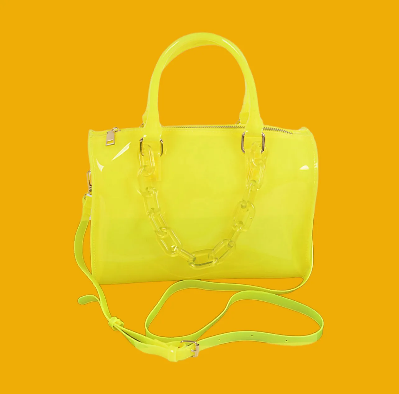 Transparent Chain Duffle Bag