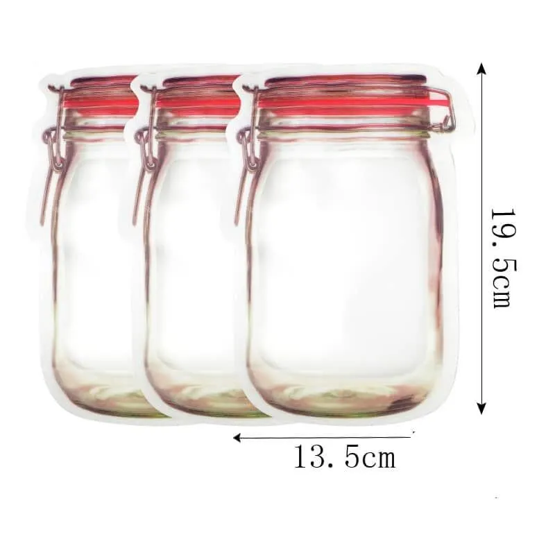 Transparent Food Storage Bags Set