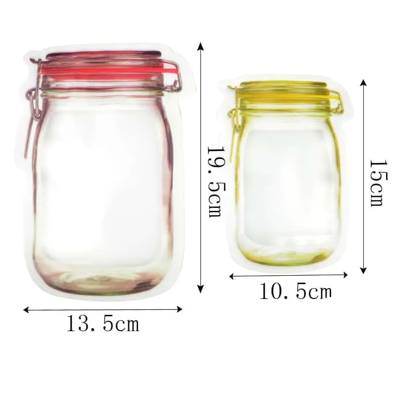 Transparent Food Storage Bags Set