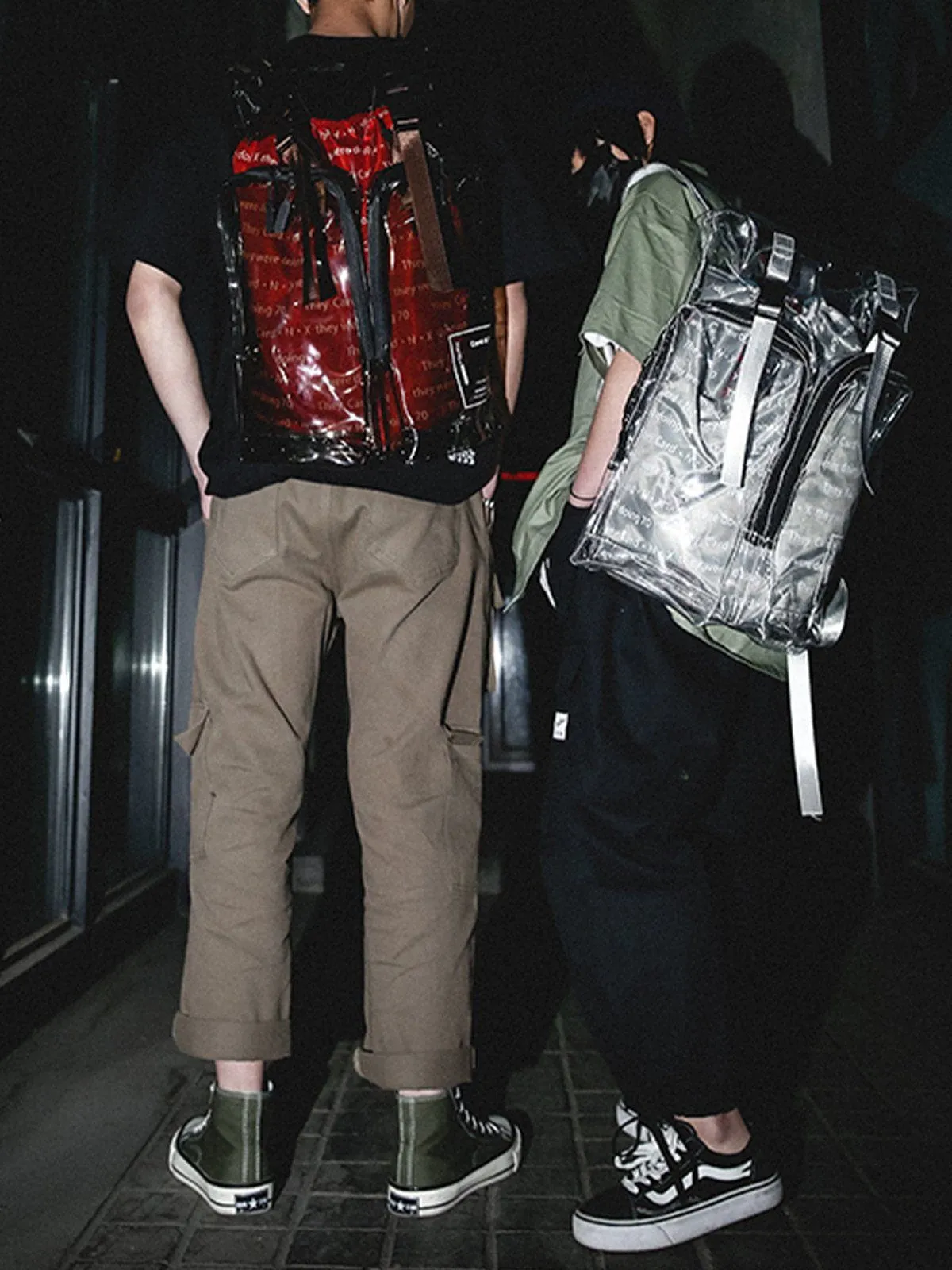Transparent Reflective PVC Backpack
