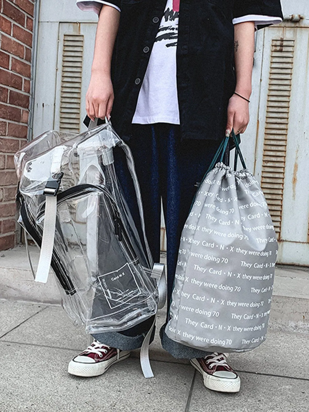 Transparent Reflective PVC Backpack