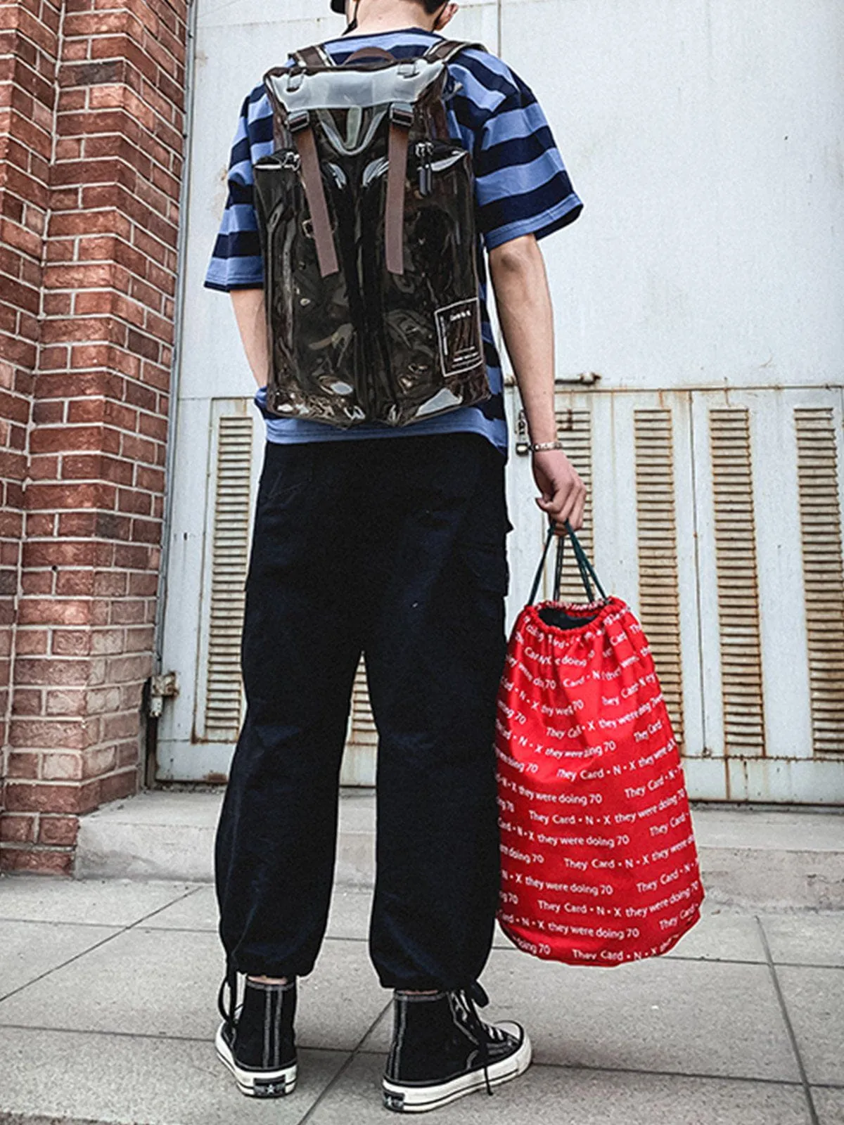 Transparent Reflective PVC Backpack