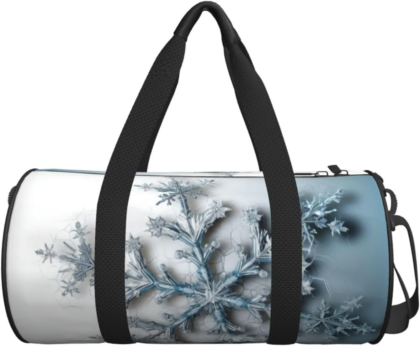 Transparent snowflake Travel Duffle Bag for Men Women Sport Gym Bag Foldable Weekender Bag Carry on Overnight Bag for Travel Swimming Basketball