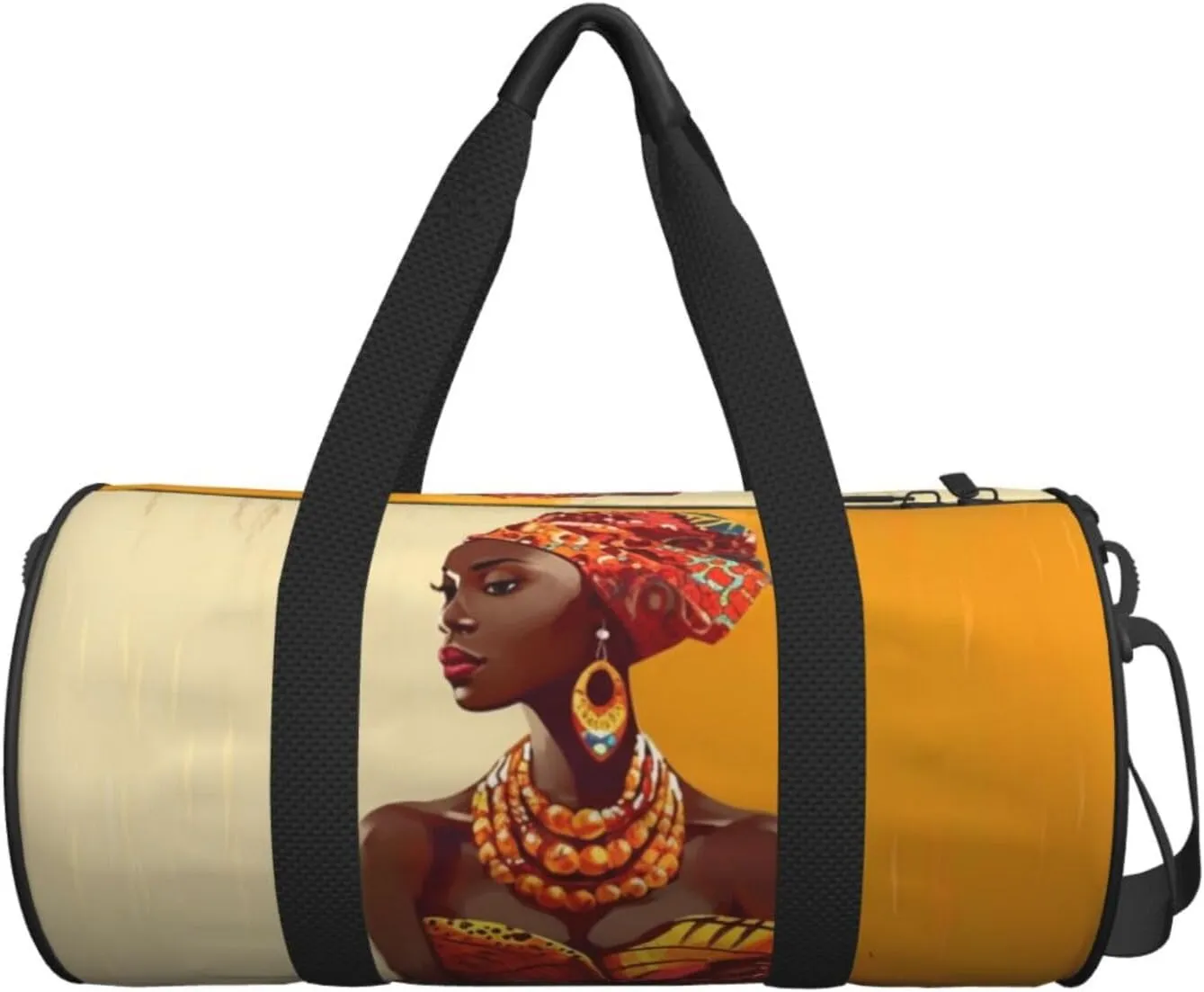 Travel Bag For Women,Traditional African Girl Painting Print Personal Item Duffle Bags,Weekend Travel Duffel Tote Bag,Travel Sport Gym Bag For Men,Airplane Travel Essentials For Flying