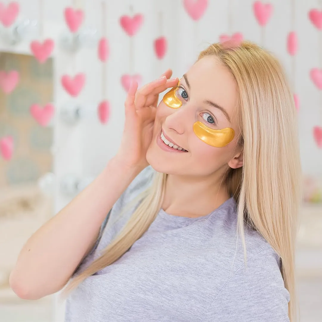 under Eye Patches - Gold under Eye Masks for Dark Circles and Puffiness - with Collagen & Amino Acids - Gifts for Women - Bridesmaid Gifts (20 Pairs)