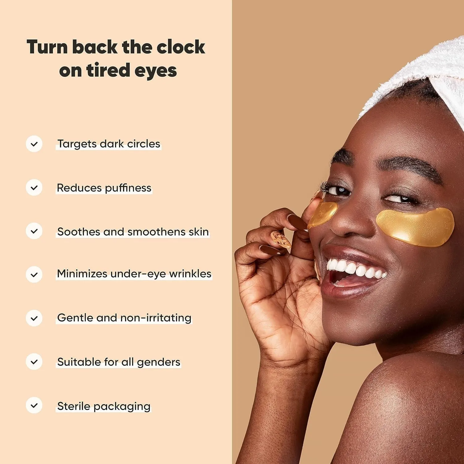 under Eye Patches - Gold under Eye Masks for Dark Circles and Puffiness - with Collagen & Amino Acids - Gifts for Women - Bridesmaid Gifts (20 Pairs)
