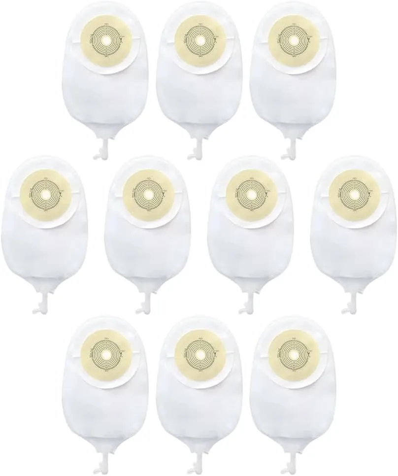Urostomy Bags, Cut-to-fit Drainable Pouch Ostomy Stoma Bags,Transparent Anti Reflux Urine Collection Bag and Urine Bag