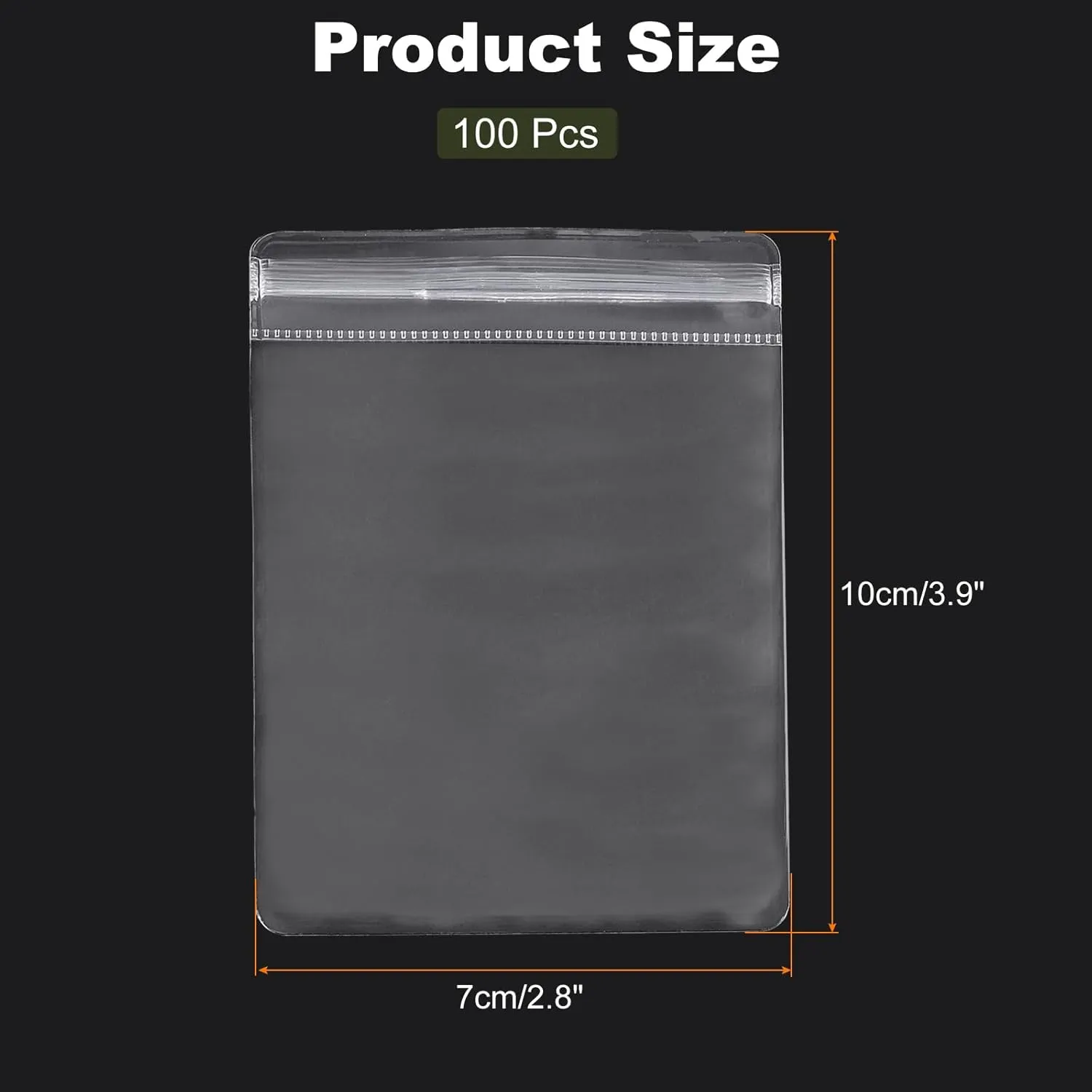 uxcell 100pcs PVC Jewelry Bags 2.8 x 3.9 Inch Self Seal Jewelry Pouches Clear Zipper Bags for Necklace Ring Earring Jewelry Packaging, Transparent