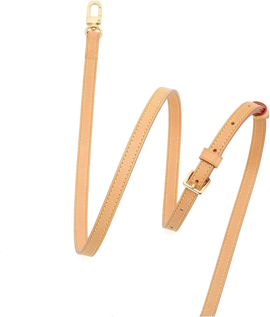 Vachetta Leather Adjustable Crossbody Strap for Small Bags Pochette Mini NM Eva Favorite PM MM Nano Speedy, Beige, Width 1.2cm ( 0.47inch )