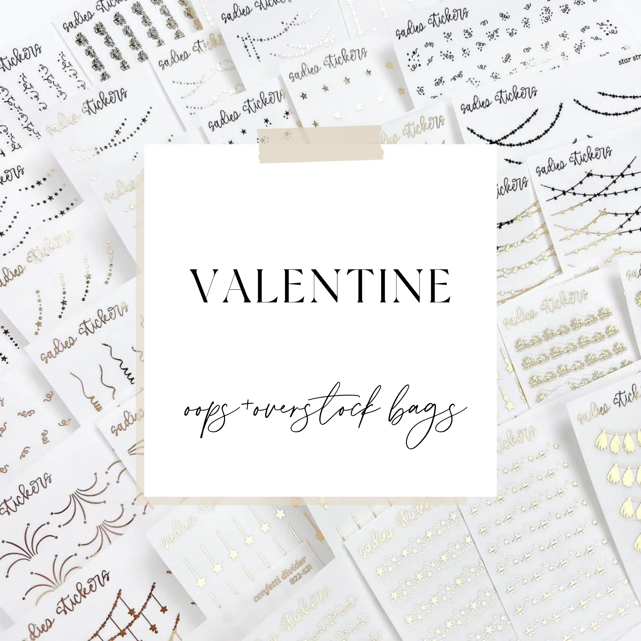 VALENTINES • YY Collection • Oops   Overstock Themed Foiled Tuesday Bags
