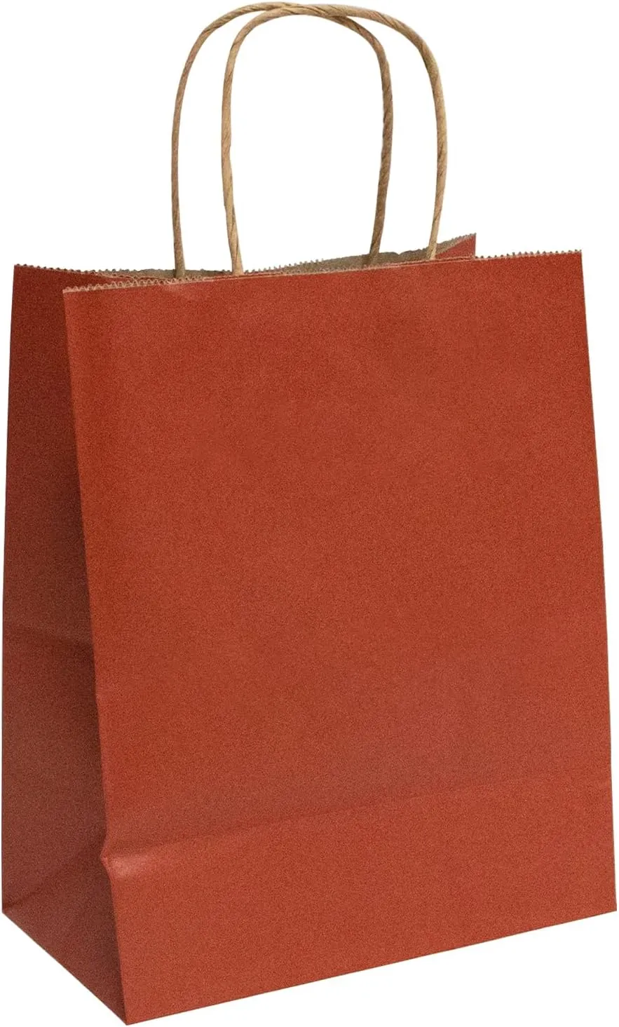 Vanhel 50 PCS Red Paper Gift Bags: 8x4.25x10.5 Inch Bags with Handles, Ideal for Christmas, Halloween, Tail, Commercial & Wedding Events