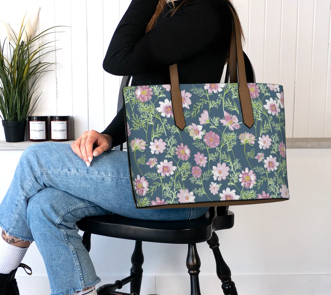 Vegan Leather Carryall Tote – Airy Cosmos