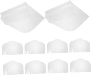 VOSAREA Hanging Clothes Protector 10pcs Plastic Shoulder Covers Garment Bag Thick Material Closet Shoulder Cover for Photo Studios