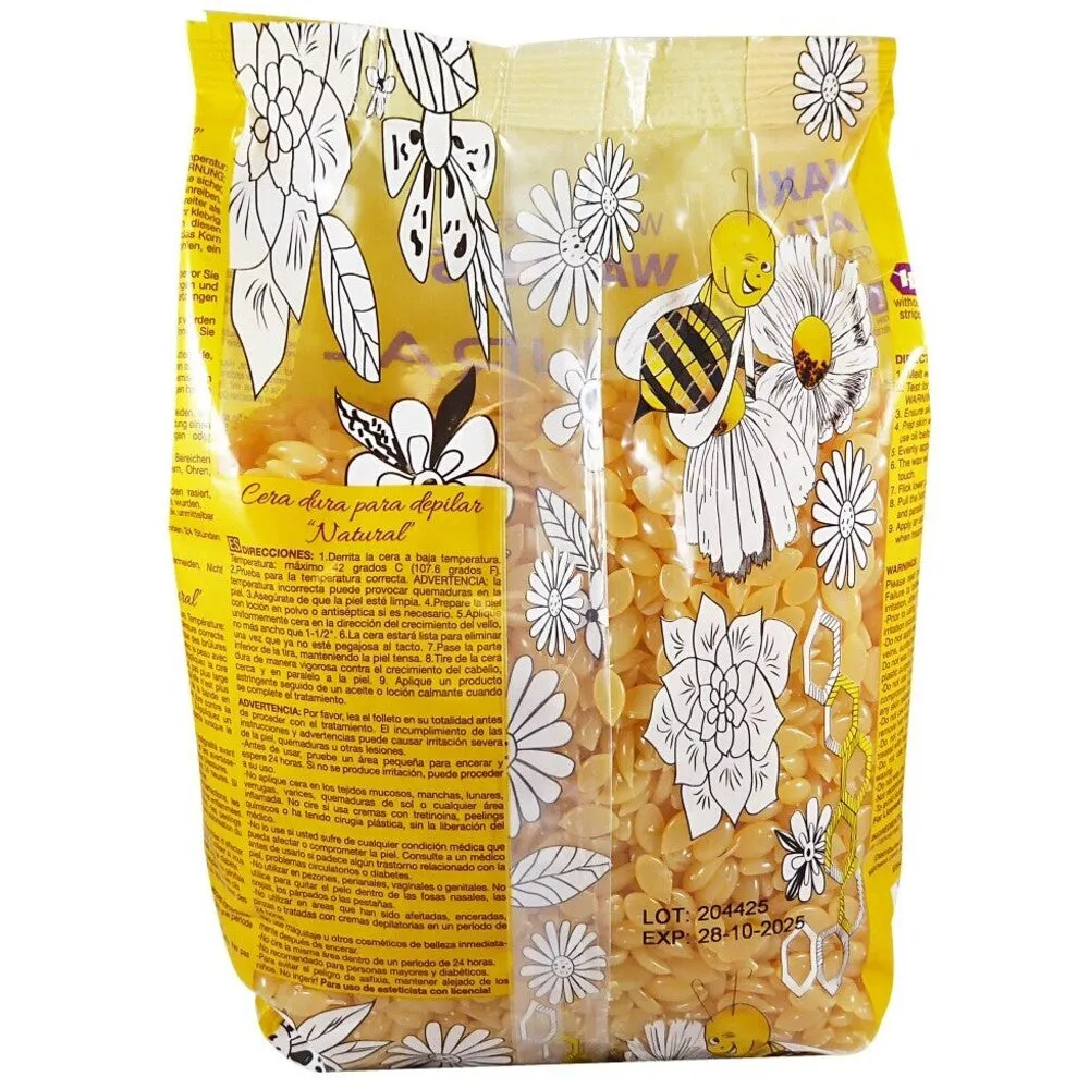 Waxness Natural Film Hard Wax Beads - Made in Italy / 2.2 lbs. - 35.27 oz. - 1 kg. Each X 4 Bags = 8.8 Lbs