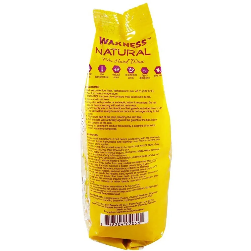 Waxness Natural Film Hard Wax Beads - Made in Italy / 2.2 lbs. - 35.27 oz. - 1 kg. Each X 4 Bags = 8.8 Lbs