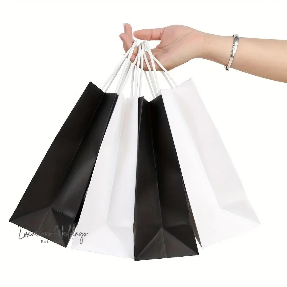 Wedding Party Gift Bags - 12pcs, Rose Gold Foiled, Bridal Shower Favors