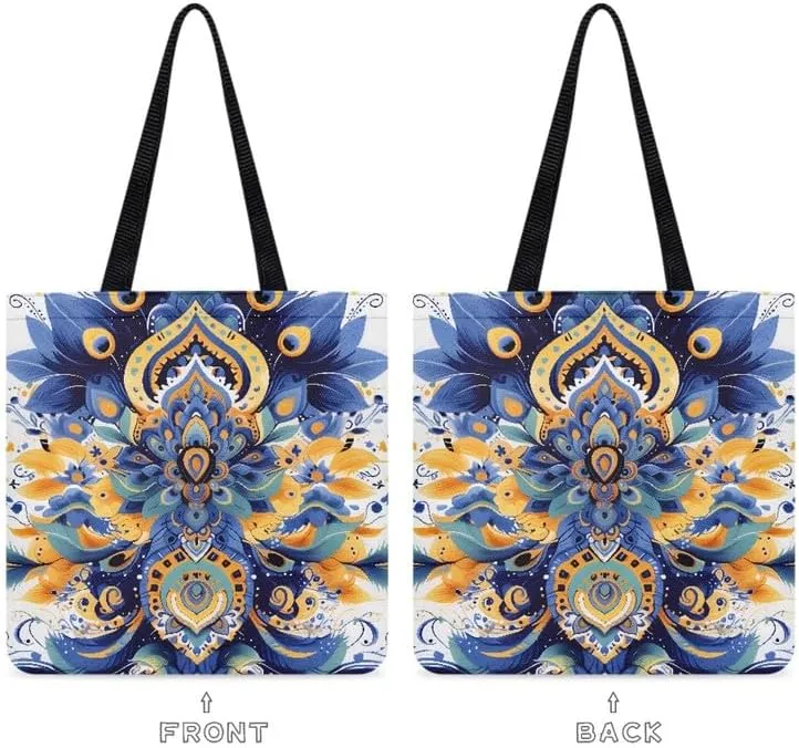 Western Highland Dog Canvas Tote Bags Corgi Puppy Big Handbag Pumpkin Maple Leaves Shoulder Bag for College Grocery