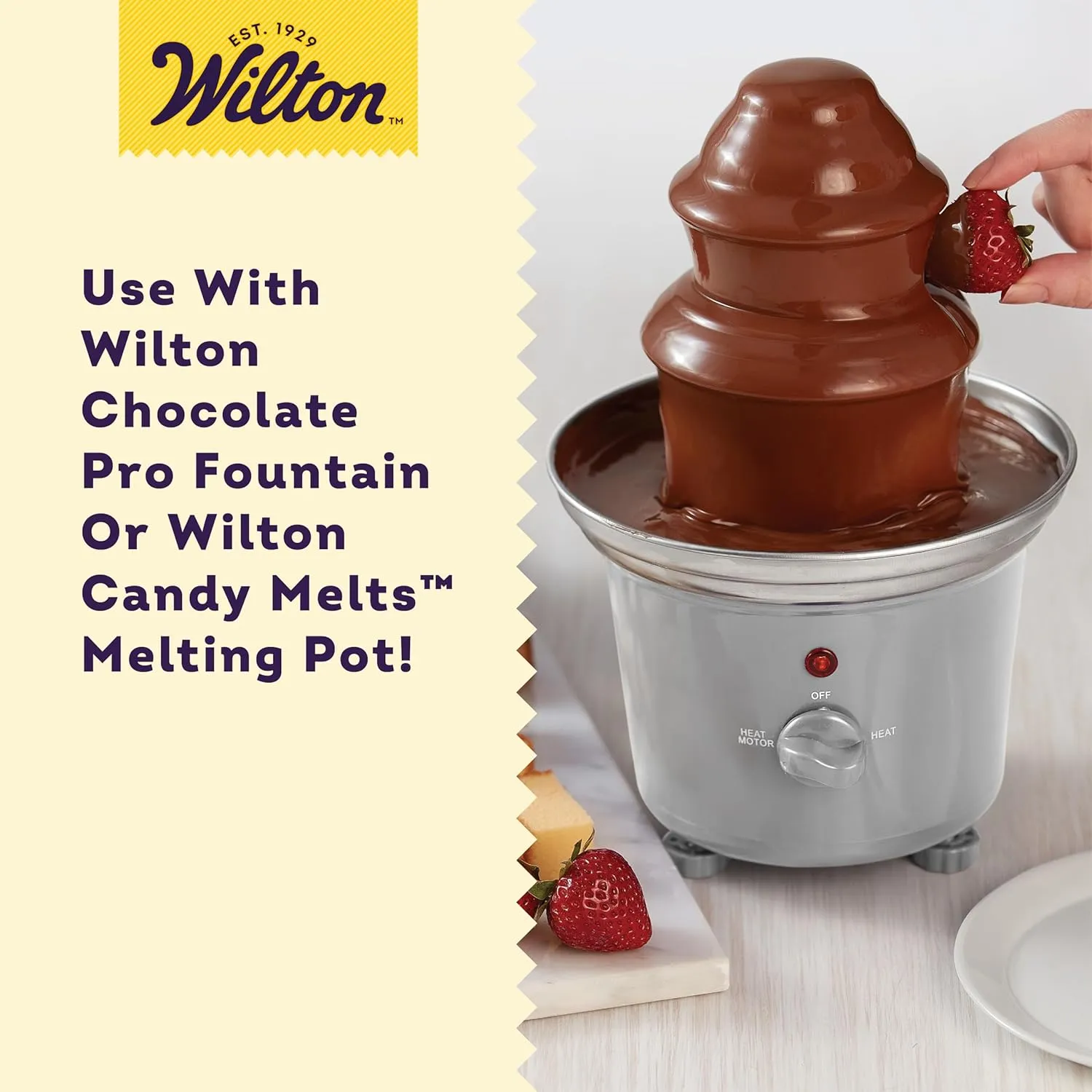 Wilton Chocolate Pro Melting Wafers Bundle, Easy-to-Use Fountain & Fondue Chocolate, Smooth Flowing & Quick Melting for Dipping Fruit, Cookies & Snacks, 2-Pack, 2lb. Each, Packaging May Vary