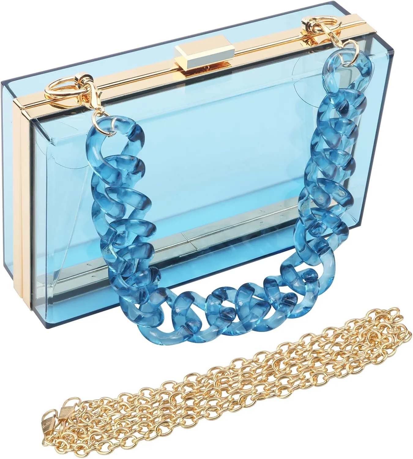 Women Acrylic Transparent Evening Bags Purses Clutch Vintage Banquet Handbag