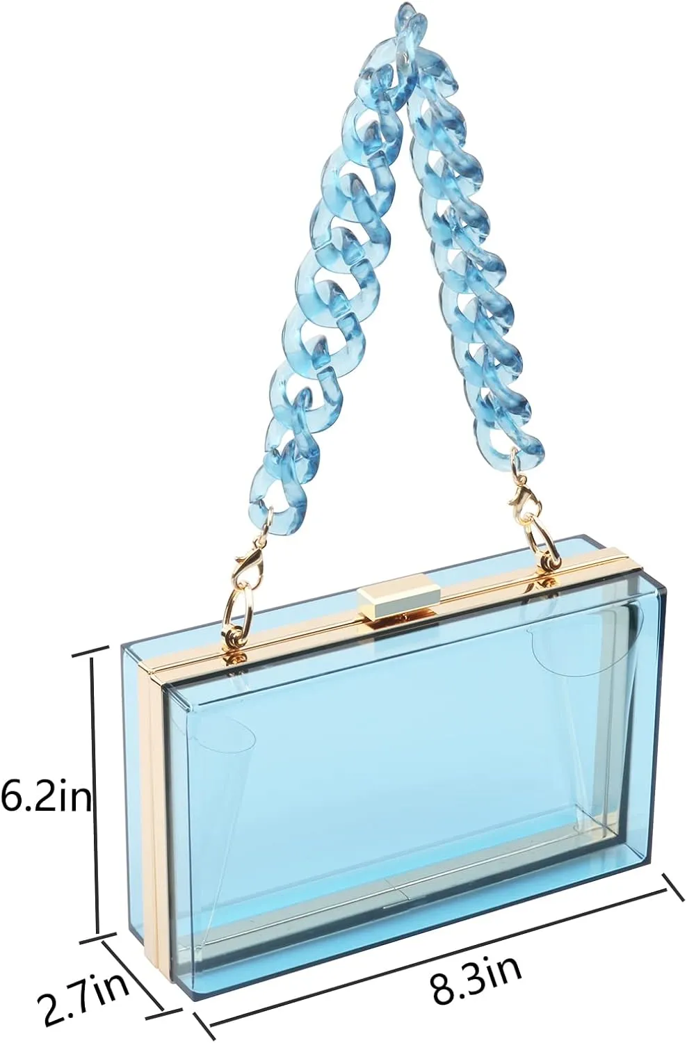 Women Acrylic Transparent Evening Bags Purses Clutch Vintage Banquet Handbag