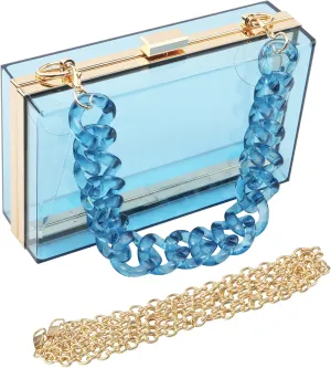 Women Acrylic Transparent Evening Bags Purses Clutch Vintage Banquet Handbag
