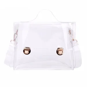 Women Summer Beach Bag Clear PVC Transparent Bags Waterproof Small Shoulder Crossbody Messenger Bags Handbags Totes