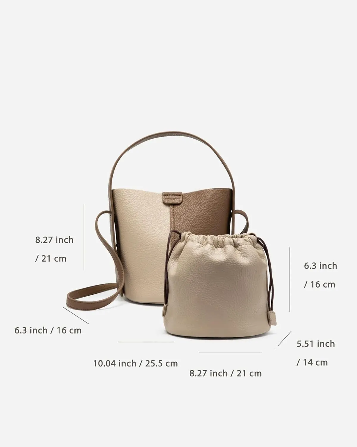 Women's Bucket Bags and Purses Small Drawstring Handbags Hobo Purse Top-handle Crossbody Bag For Women