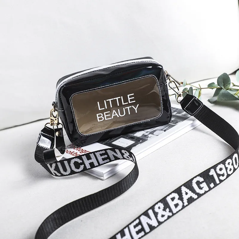 Women's Colorful Transparent Silk Screen Ribbon Cell Crossbody Bags