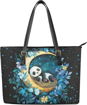 Womens Large Zipper Tote Bag with Pockets Personalized Tote Bags Leather