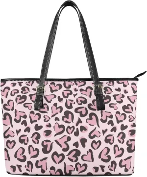 Womens Large Zipper Tote Bag with Pockets Personalized Tote Bags Leather